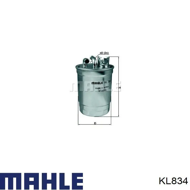 KL834 Mahle Original filtro combustible
