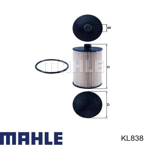 Filtro de combustible KL838 Mahle Original