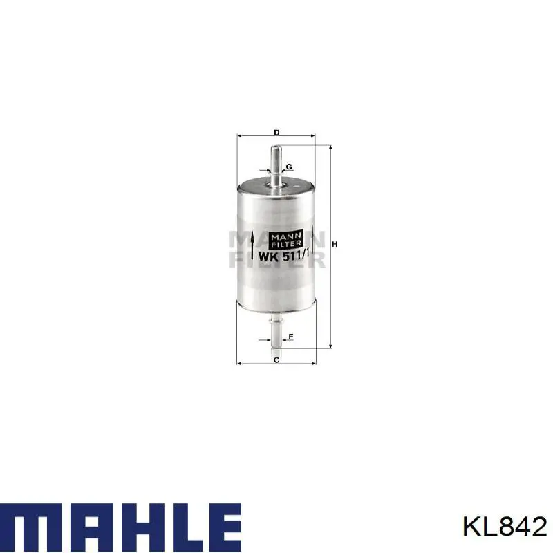 KL842 Mahle Original filtro combustible