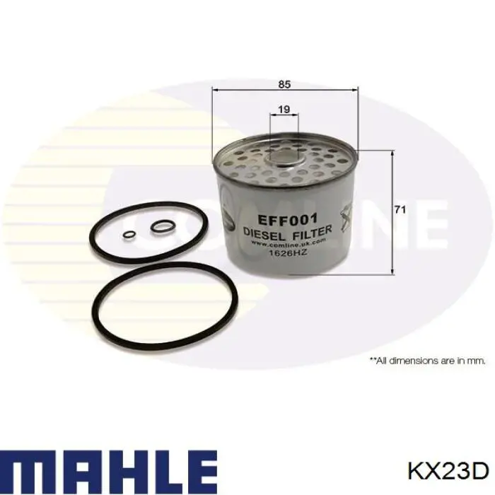 KX23D Mahle Original filtro combustible