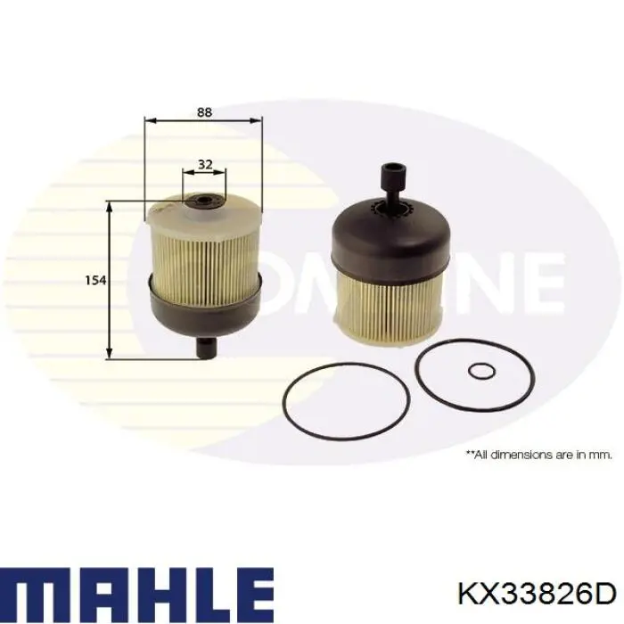 Comprar KX33826D Mahle Original Filtro diesel