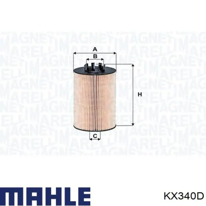 KX340D Mahle Original filtro de combustible