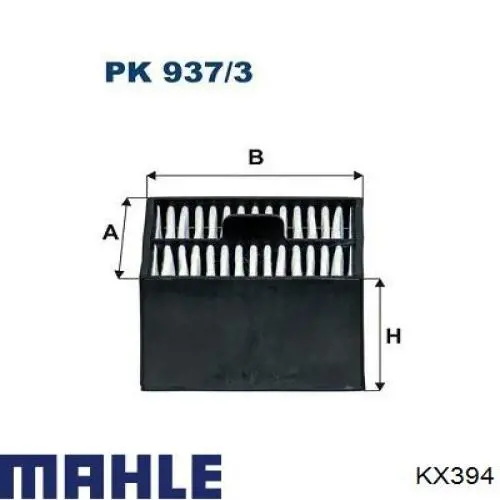 Filtro combustible Mahle Original KX394 precio, desde 12,18 EUR
