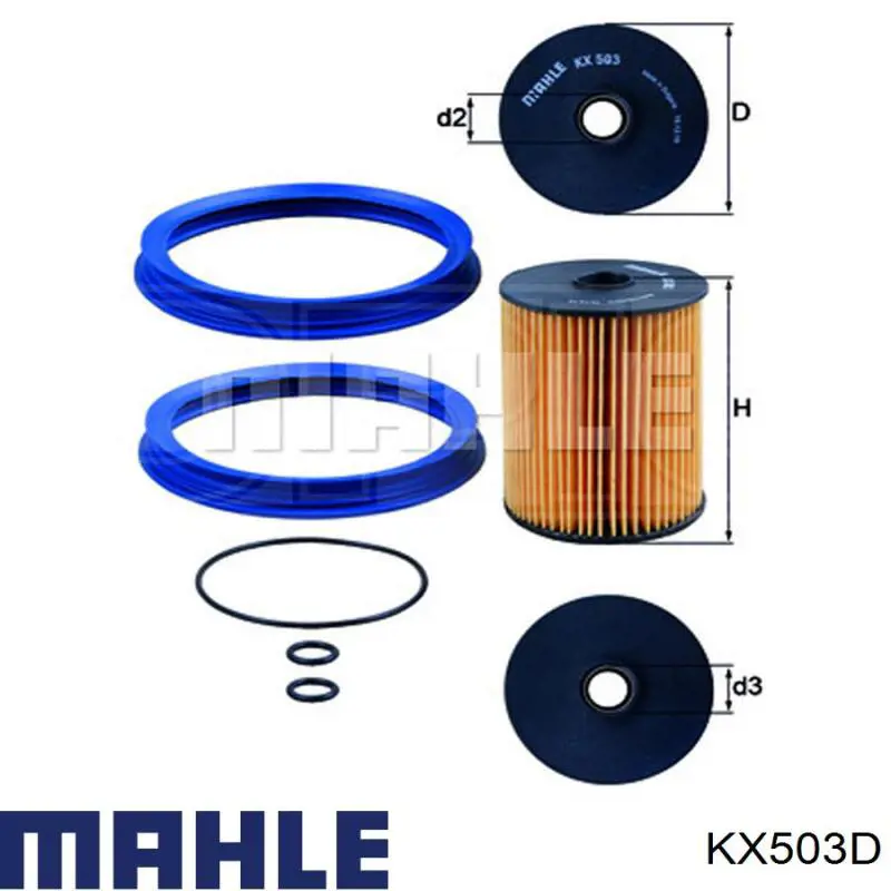 Filtro combustible Mahle Original KX503D precio, desde 24,65 EUR