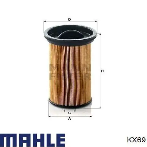 Comprar KX69 Mahle Original Filtro diesel