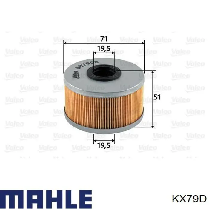 KX79D Mahle Original filtro combustible