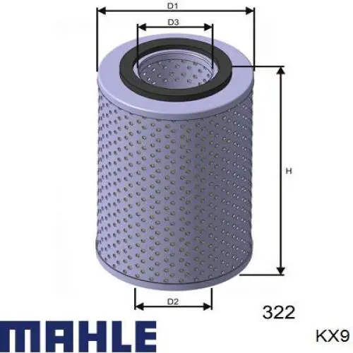 KX9 Mahle Original filtro combustible