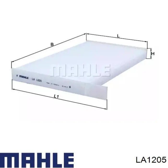Filtro de cabina Mahle Original LA1205 precio, desde 12,38 EUR