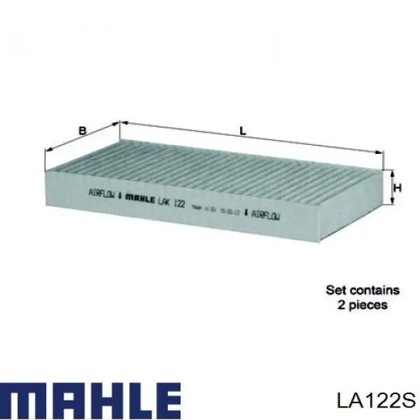 Filtro de habitáculo LA122S Mahle Original