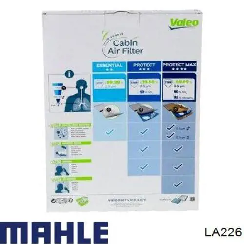 Comprar LA226 Mahle Original Filtro de aire del habitáculo