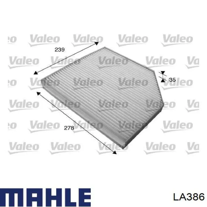 Comprar LA386 Mahle Original Filtro de aire del habitáculo