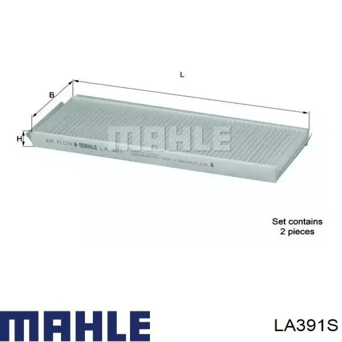 Comprar LA391S Mahle Original Filtro de aire del habitáculo
