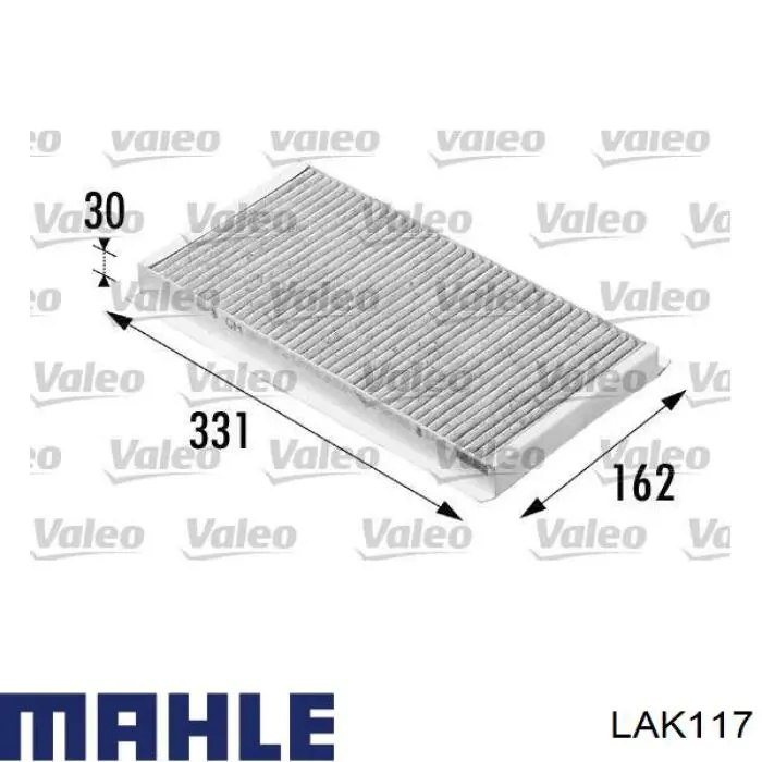 LAK117 Mahle Original filtro habitáculo