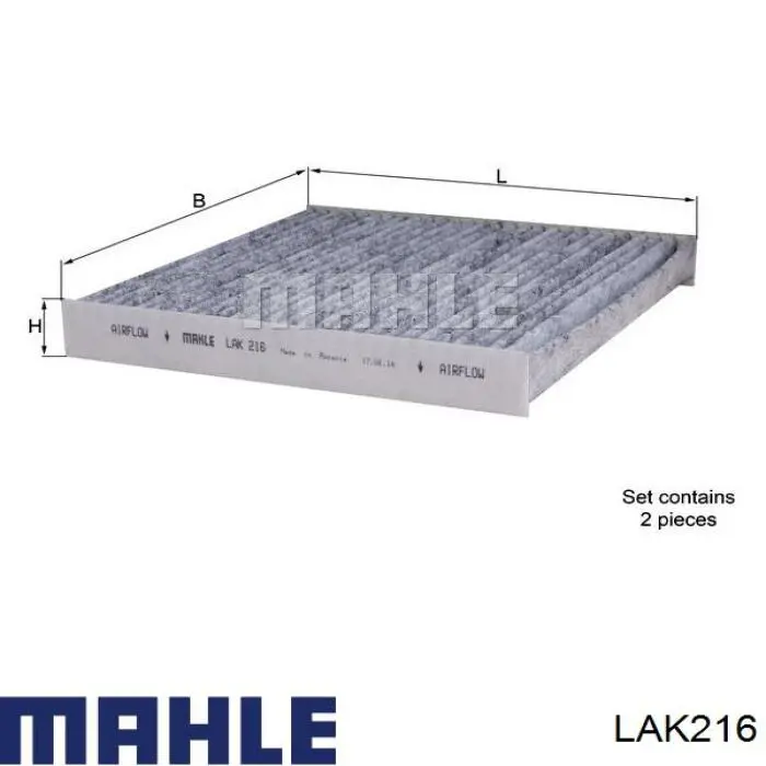 LAK216 Mahle Original filtro habitáculo