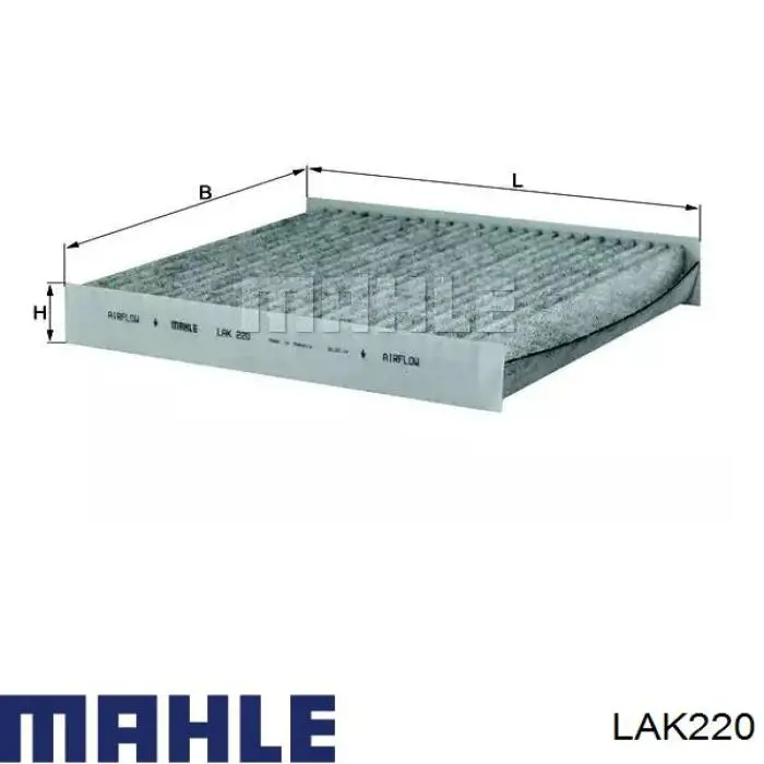 Comprar LAK220 Mahle Original Filtro de aire del habitáculo