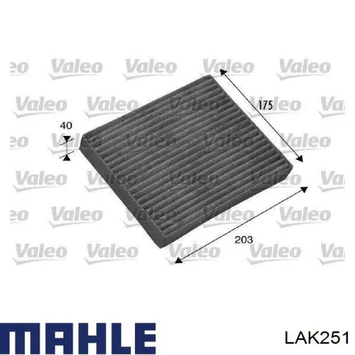 LAK251 Mahle Original filtro habitáculo