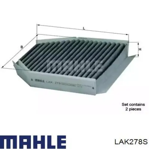 LAK278S Mahle Original filtro de habitáculo