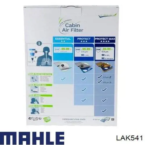 LAK541 Mahle Original filtro habitáculo