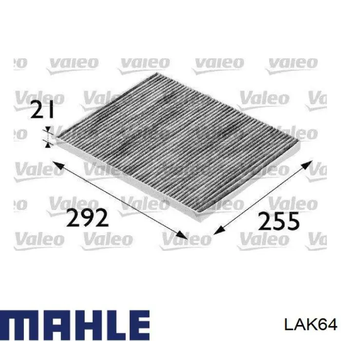 LAK64 Mahle Original filtro habitáculo