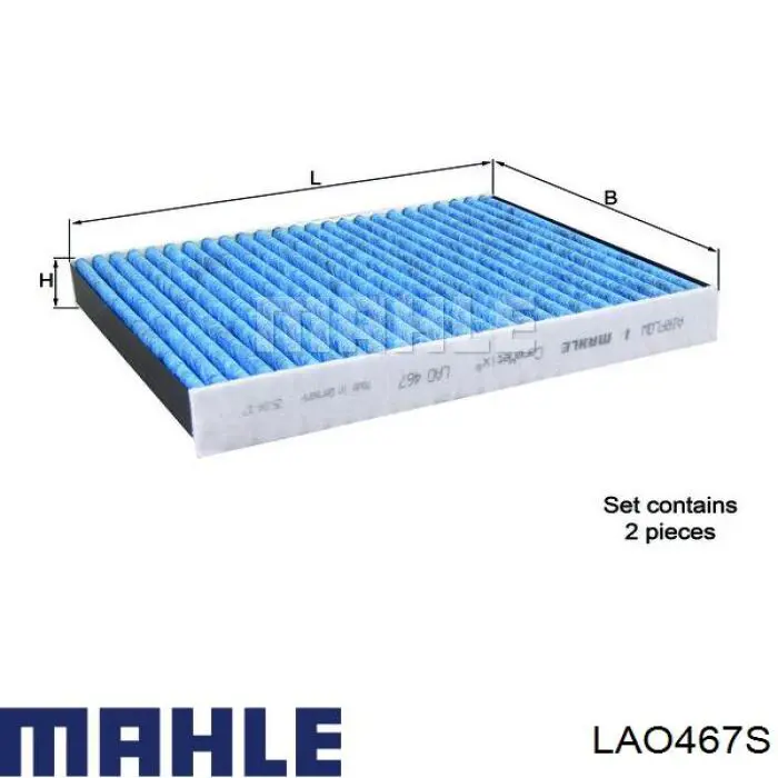 Filtro de cabina Mahle Original LAO467S precio, desde 29,96 EUR