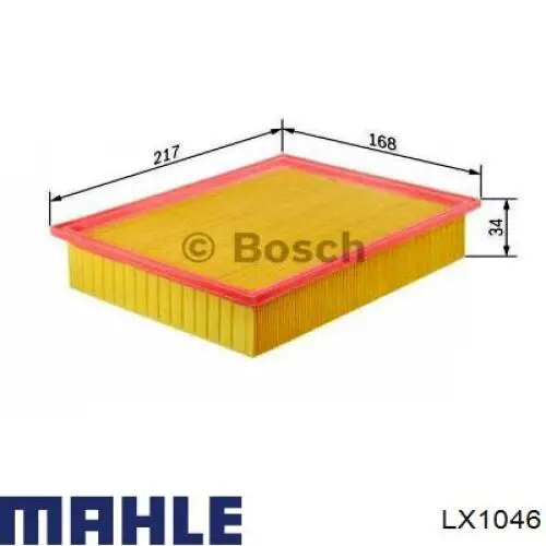 El filtro de aire Mahle Original LX1046 precio, desde 8,20 EUR