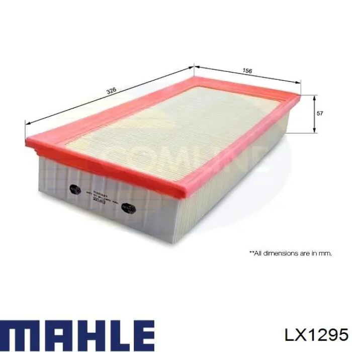 El filtro de aire Mahle Original LX1295 precio, desde 7,85 EUR