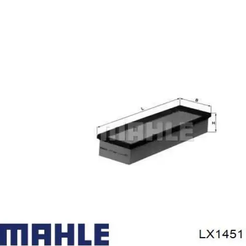 Filtro de aire MAHLE LX1451