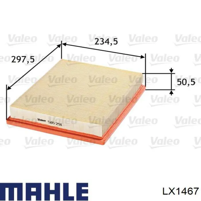 LX1467 Mahle Original filtro de aire