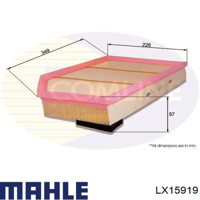El filtro de aire Mahle Original LX15919 precio, desde 13,80 EUR