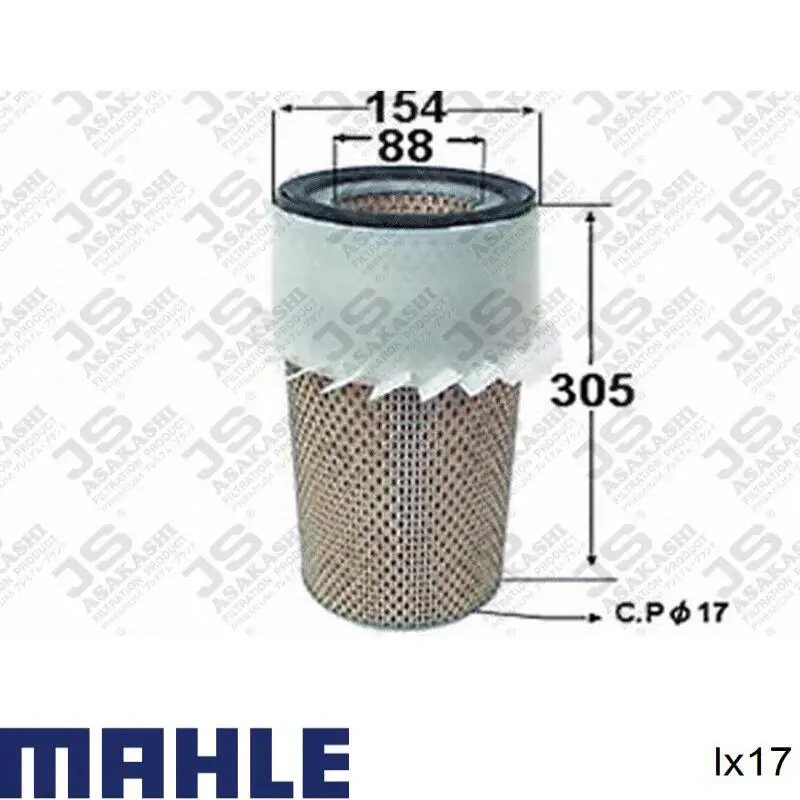Filtro de aire Mahle Original LX17