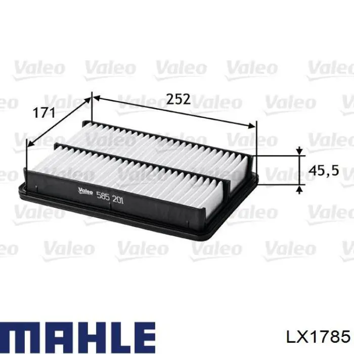 Filtro aire Mahle Original LX1785