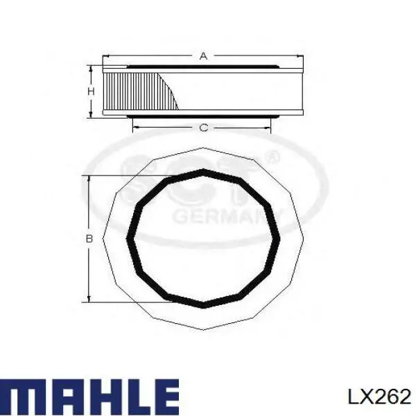 LX262 Mahle Original filtro de aire