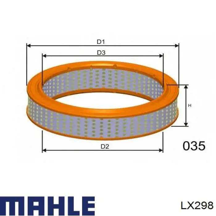 LX298 Mahle Original filtro de aire