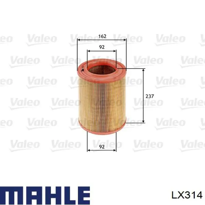 Filtro aire Mahle Original LX314