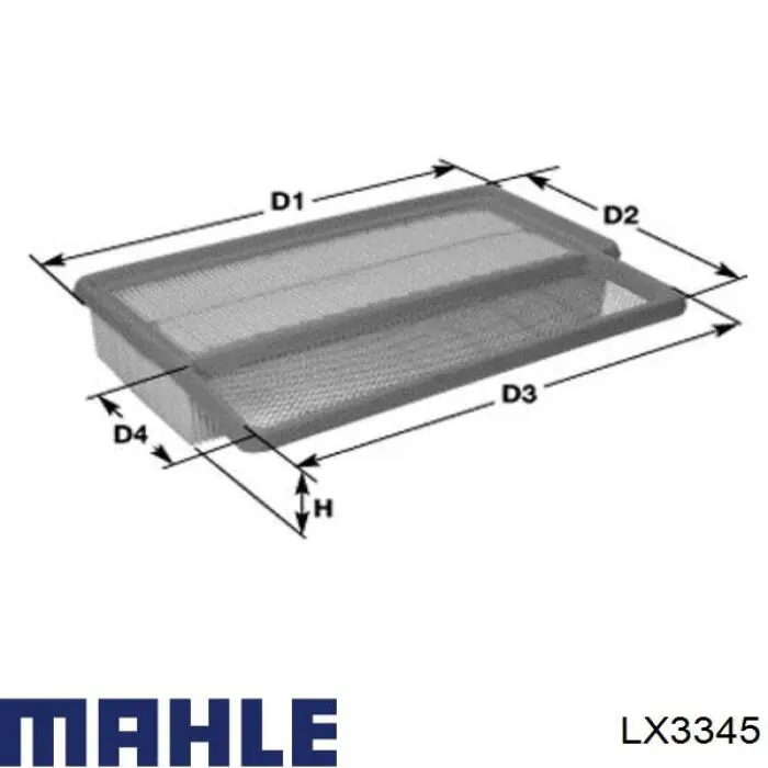 LX3345 Mahle Original filtro de aire