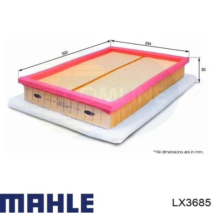 Filtro de aire LX3685 Mahle Original
