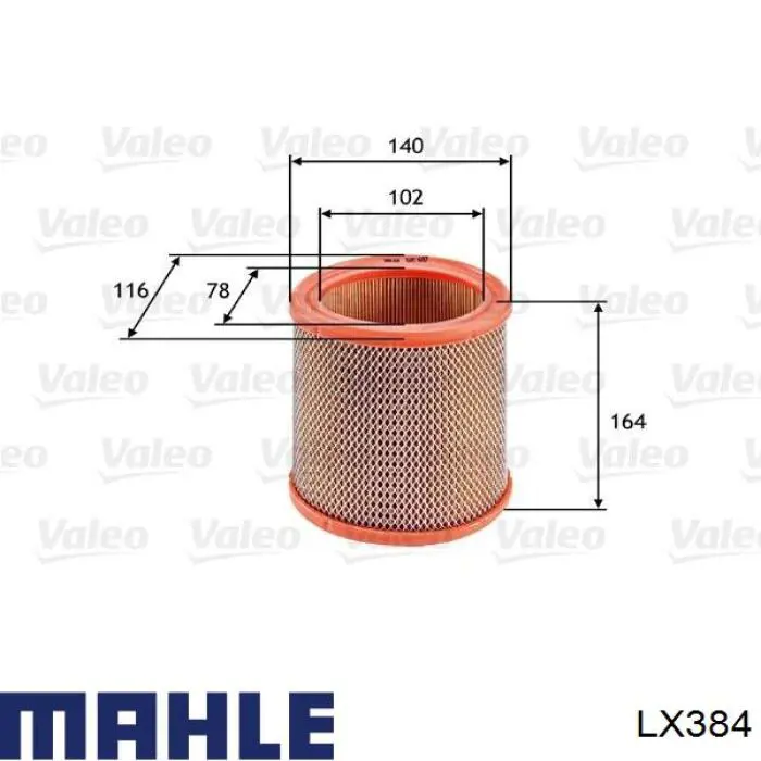 LX384 Mahle Original filtro de aire