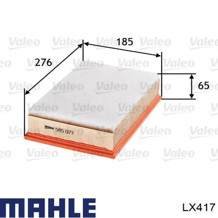 LX417 Mahle Original filtro de aire