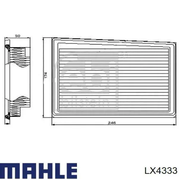 LX4333 Mahle Original filtro de aire