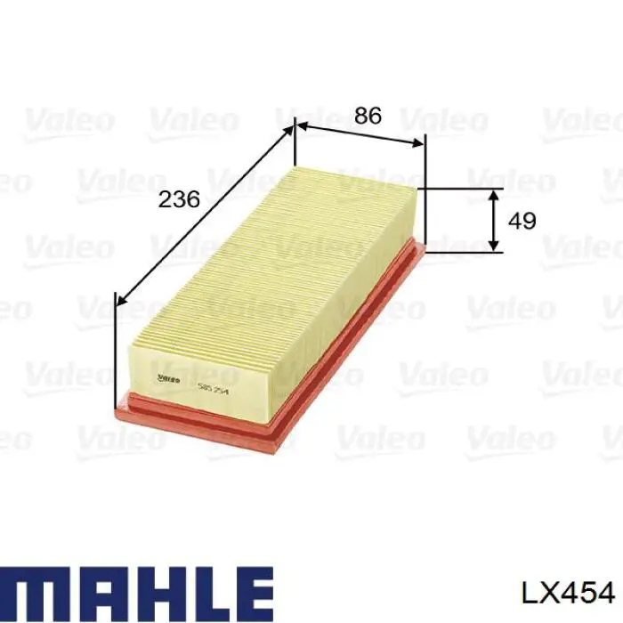 LX454 Mahle Original filtro de aire
