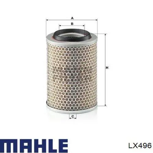 LX496 Mahle Original filtro de aire