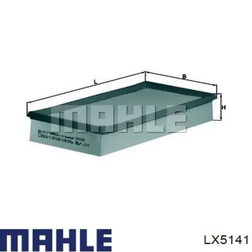 Filtro de aire LX5141 Mahle Original