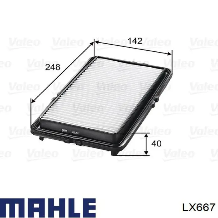 LX667 Mahle Original filtro de aire