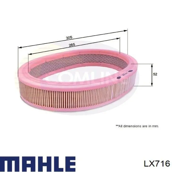 Comprar LX716 Mahle Original Filtro de aire