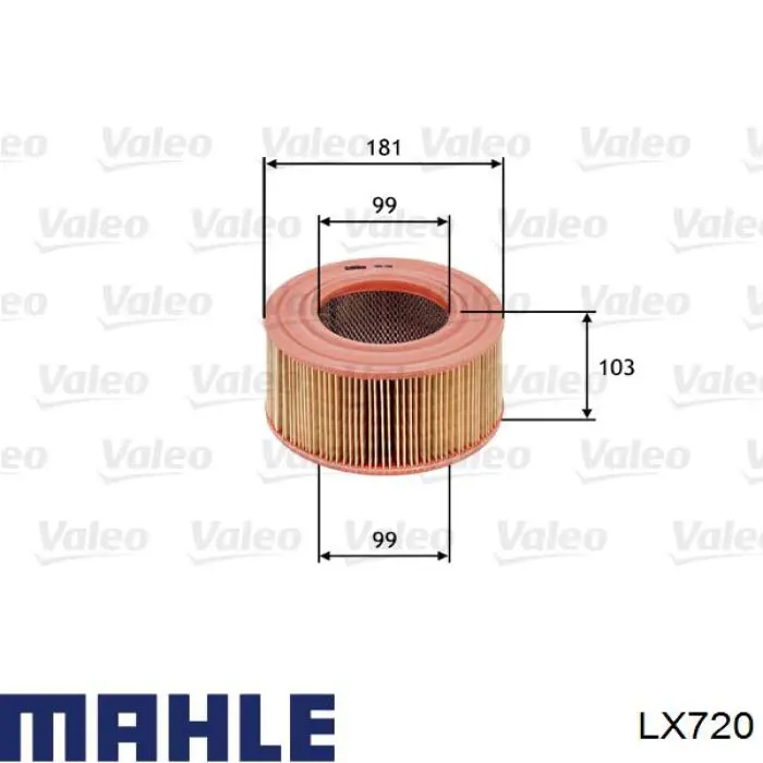 Filtro de aire LX720 Mahle Original