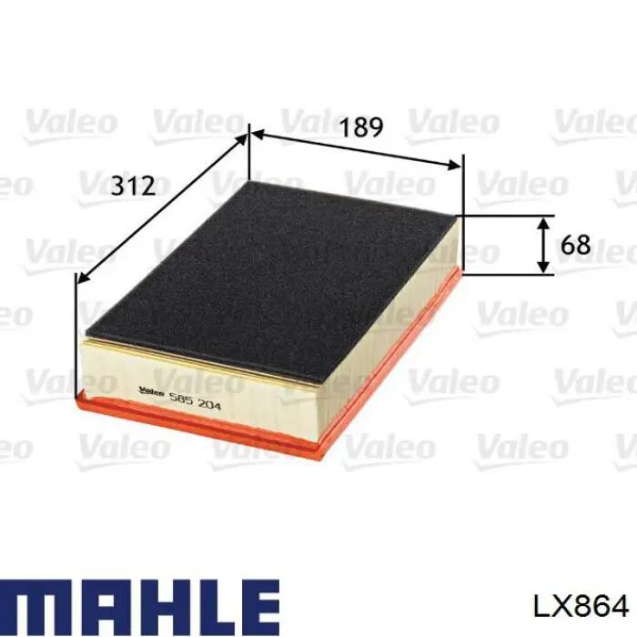 LX864 Mahle Original filtro de aire