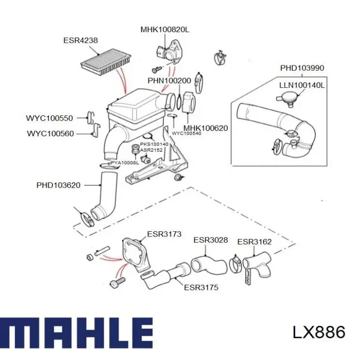 Comprar LX886 Mahle Original Filtro de aire