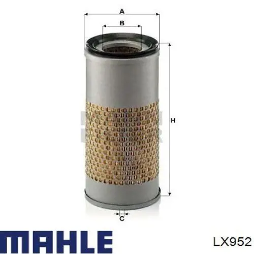 LX952 Mahle Original filtro de aire