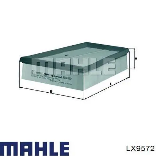 El filtro de aire Mahle Original LX9572 precio, desde 9,36 EUR