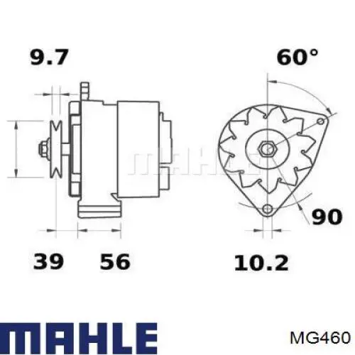 MG460 Mahle Original Alternador de coche